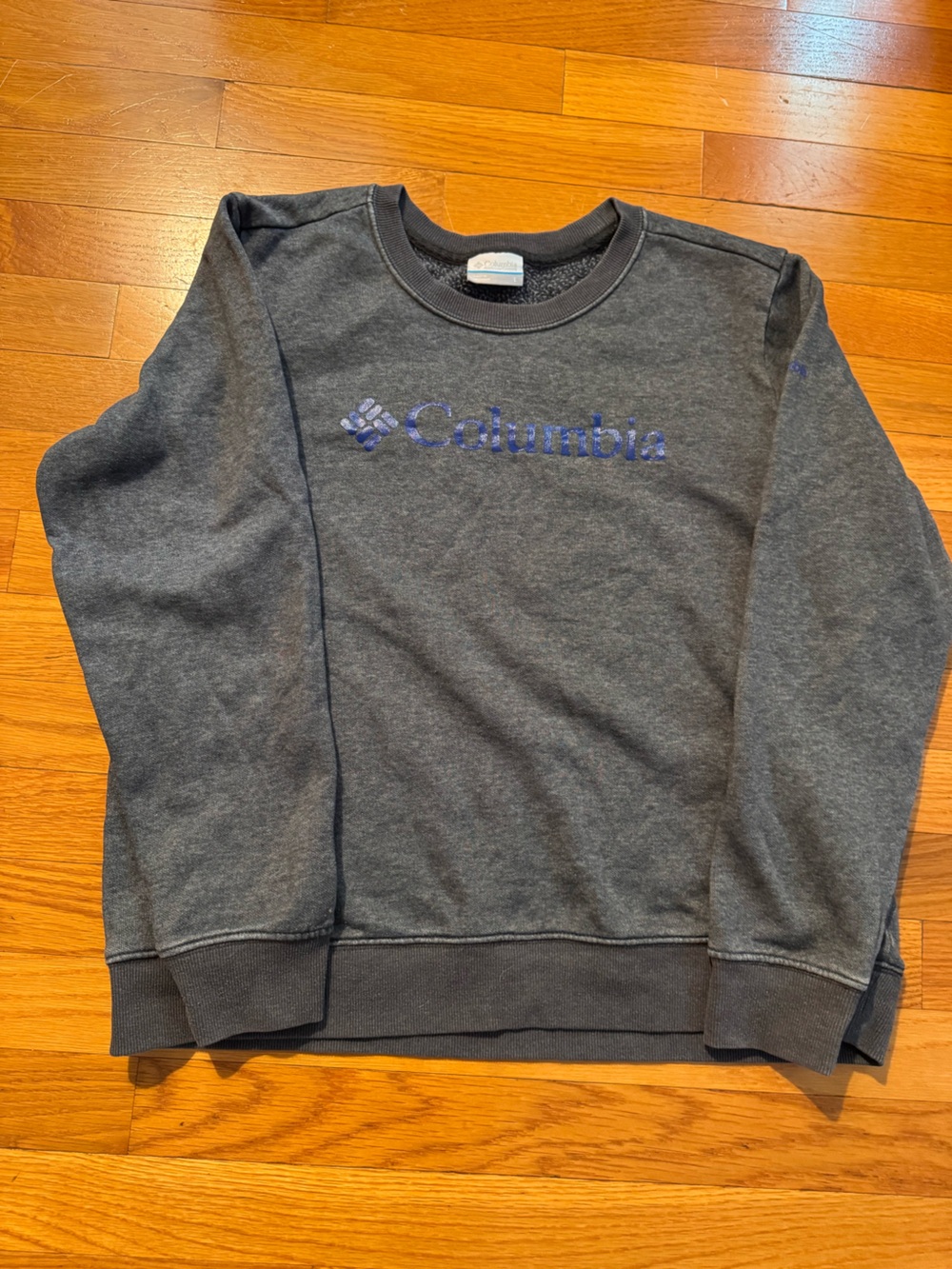 Columbia Men's Charcoal Gray Crewneck Sweatshirt with Blue Logo